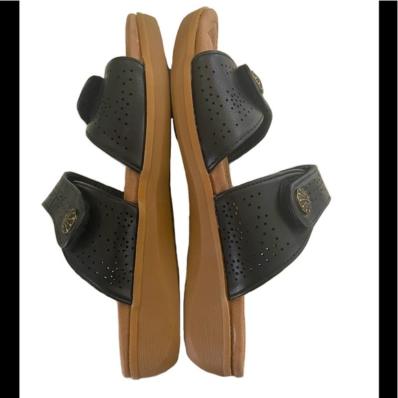 Women’s Orthopedic Low Wedge Adjustable Sandals Anti Skid Platform - Picture 2 of 5